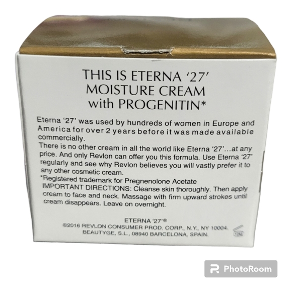 Revlon Eterna '27' Moisture Cream with Progenitin 2oz (New) - Picture 3 of 6